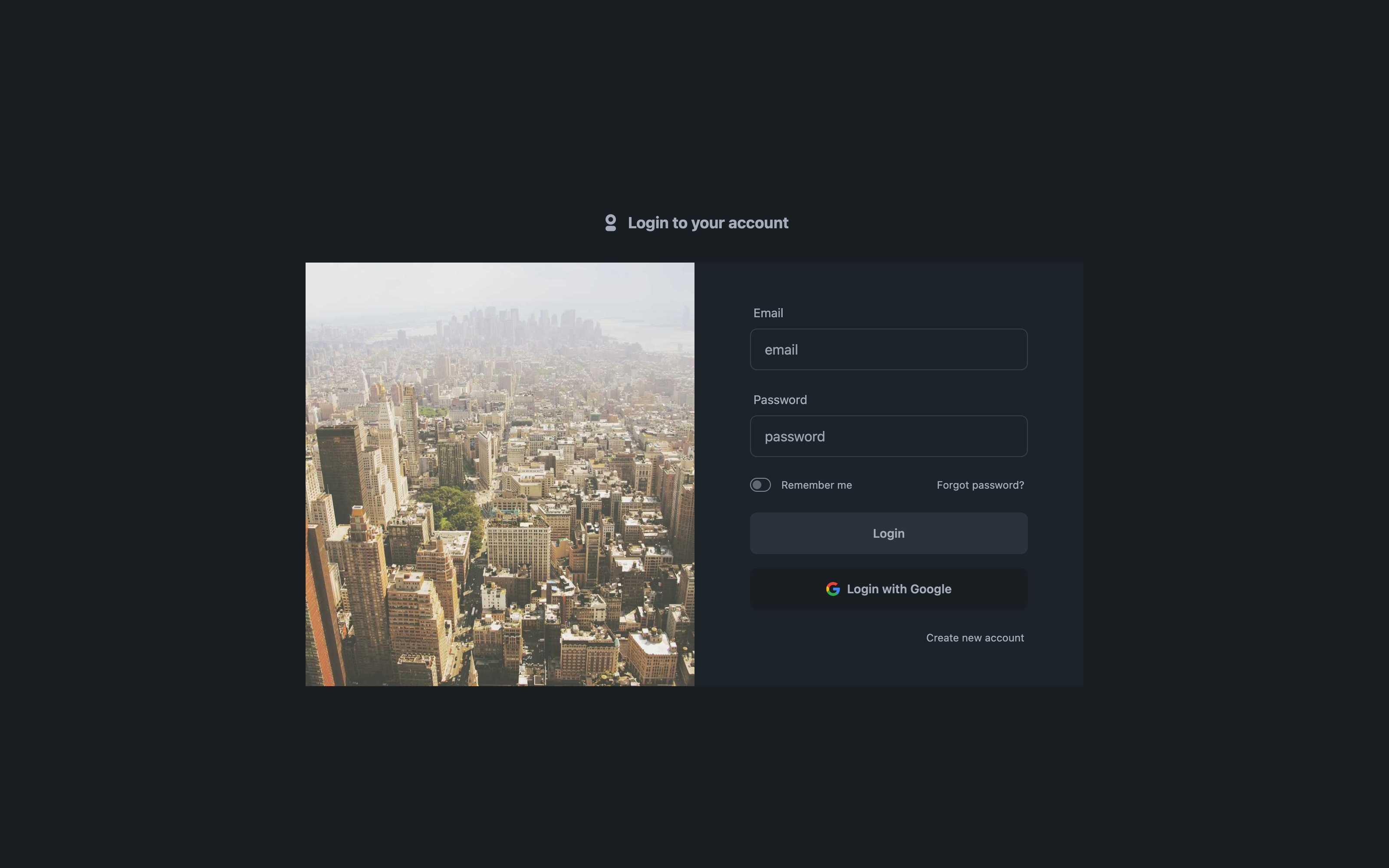 Auth Template TailAwesome