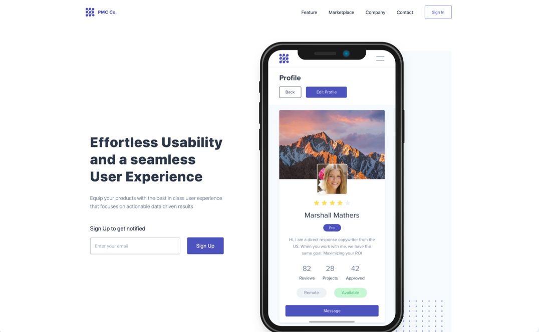 App Landing Page