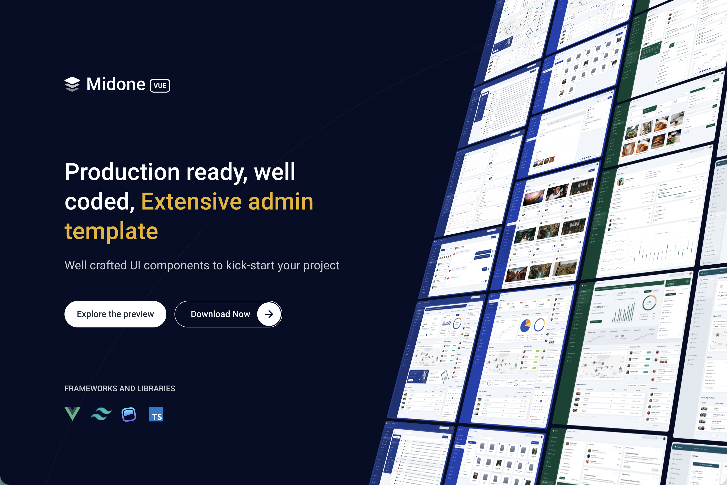 Midone Vue.js + HTML