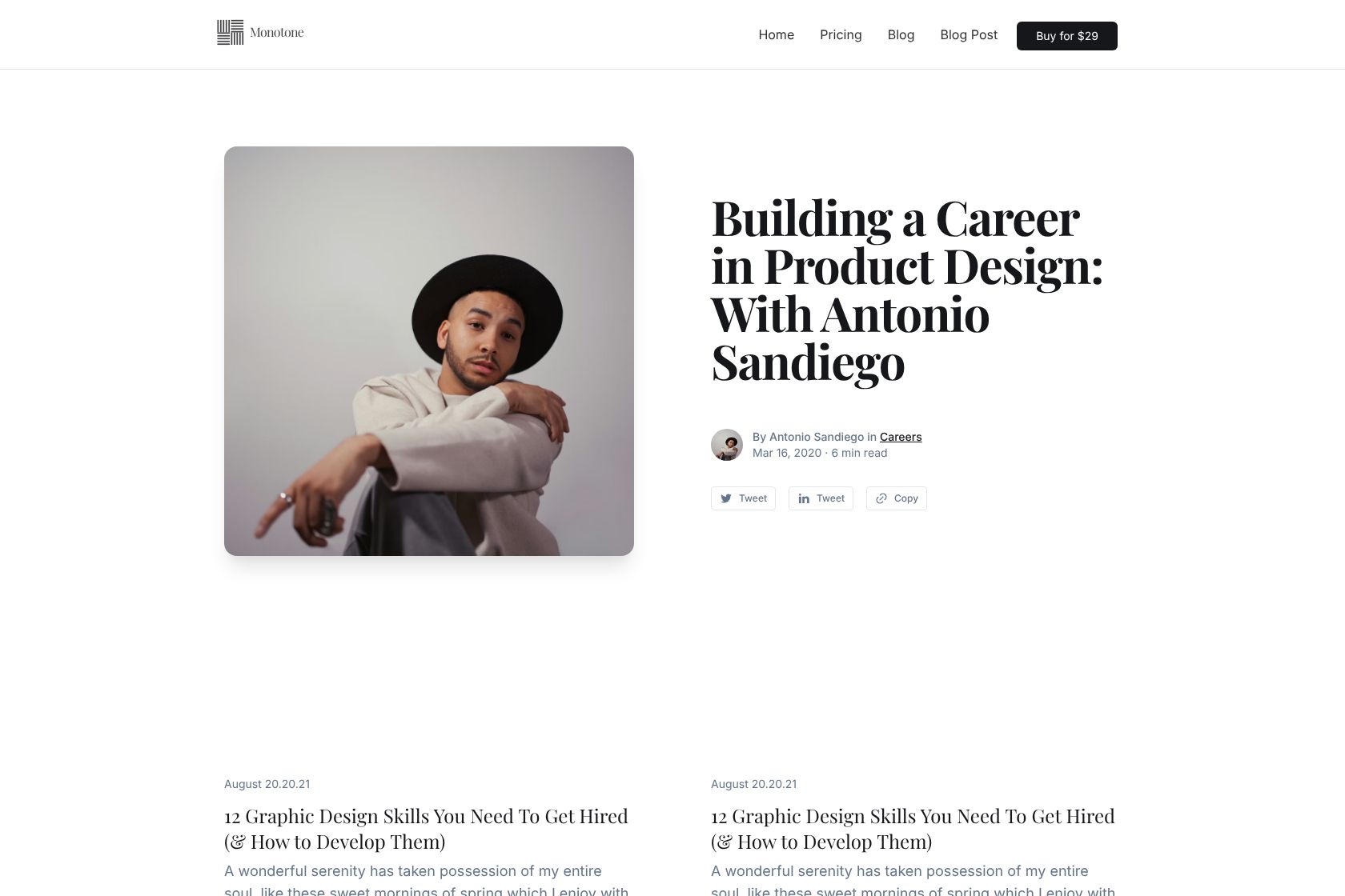 Monotone Starter Template screenshot 2