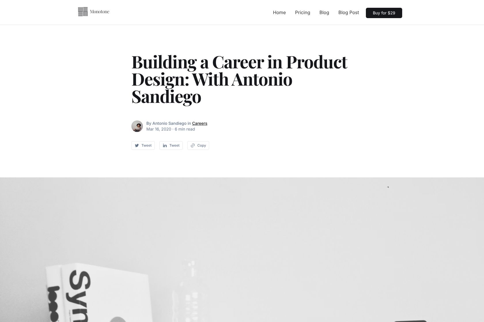 Monotone Starter Template screenshot 3