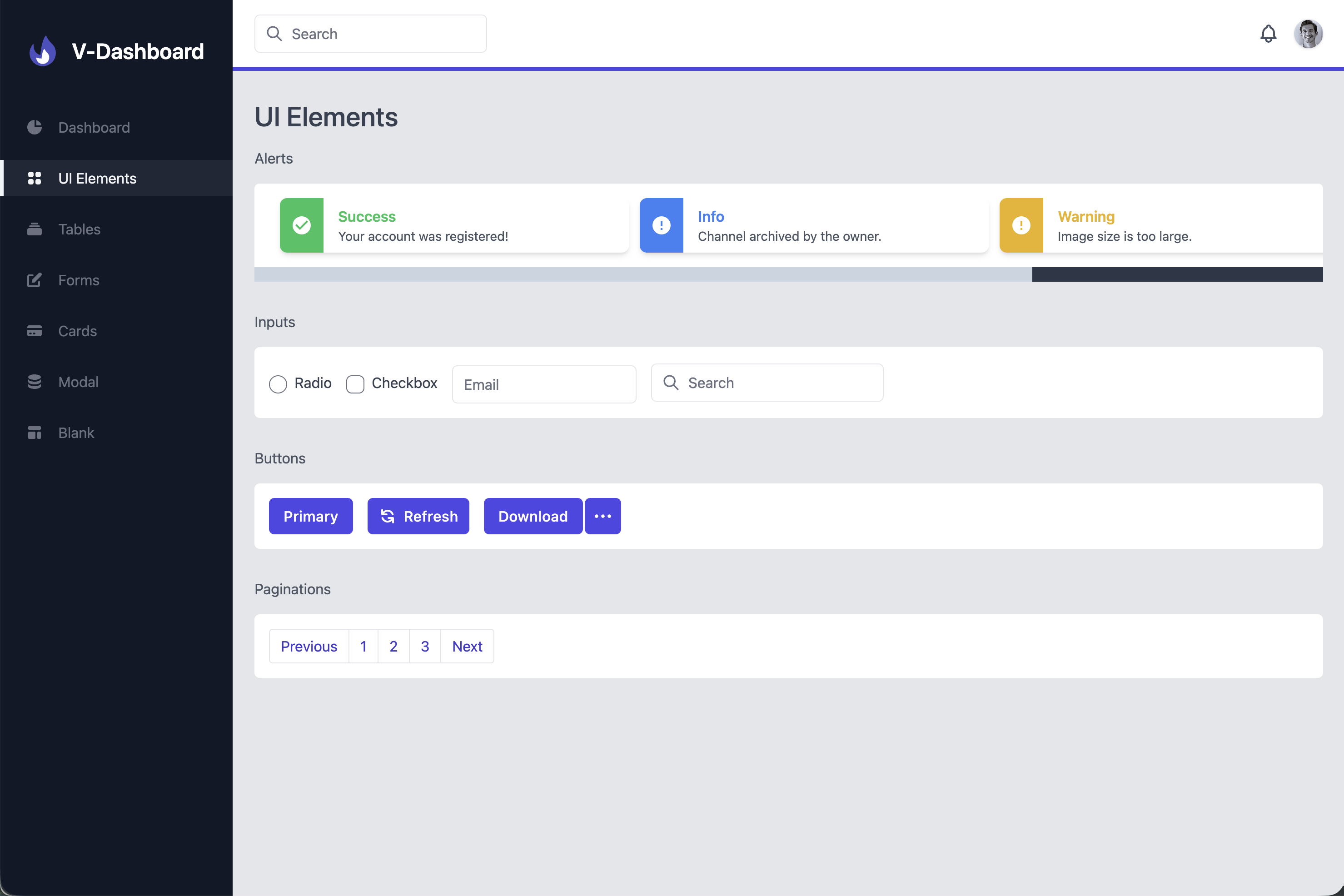 Vue Dashboard Template screenshot 3
