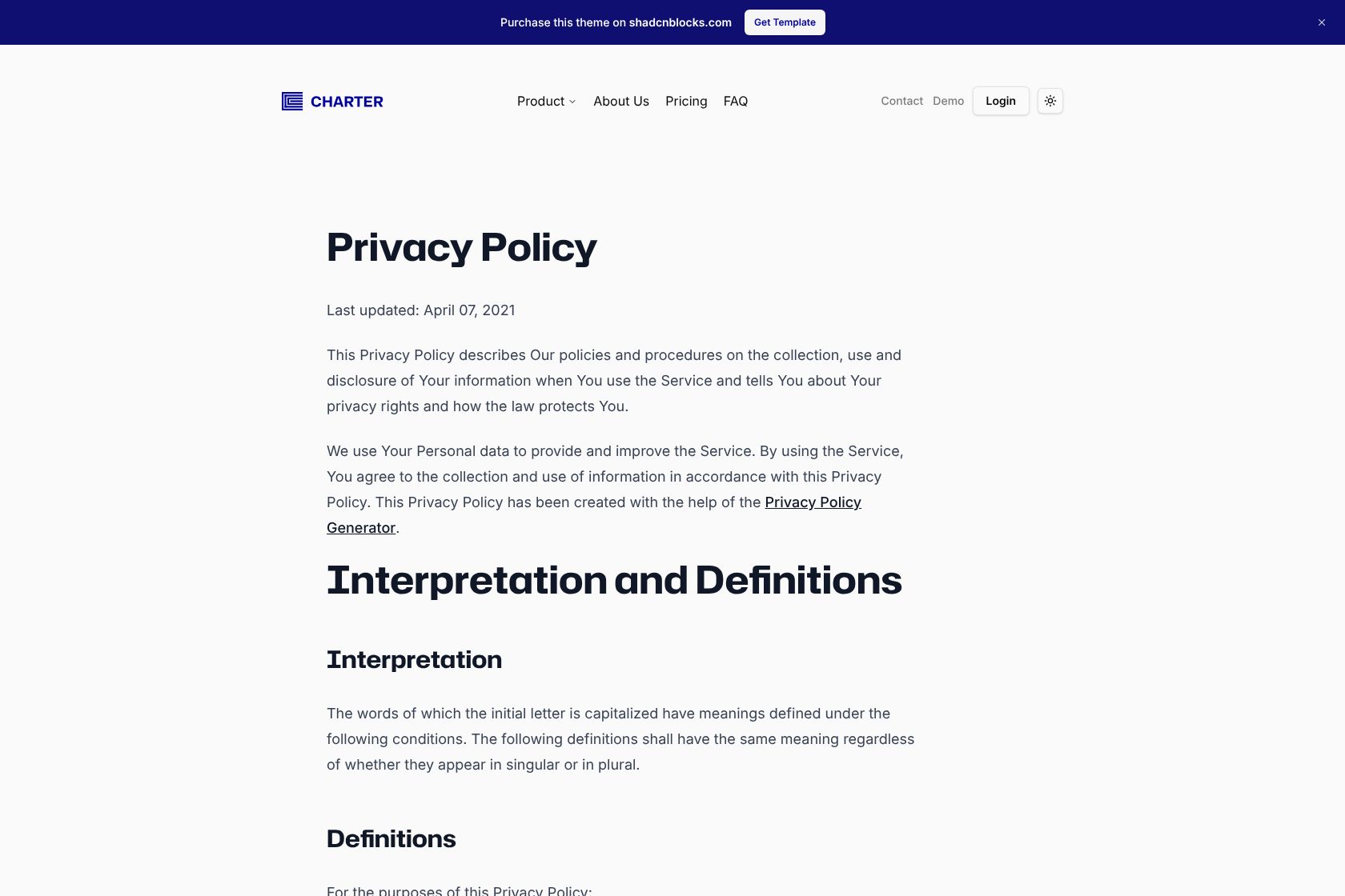 Charter screenshot 2
